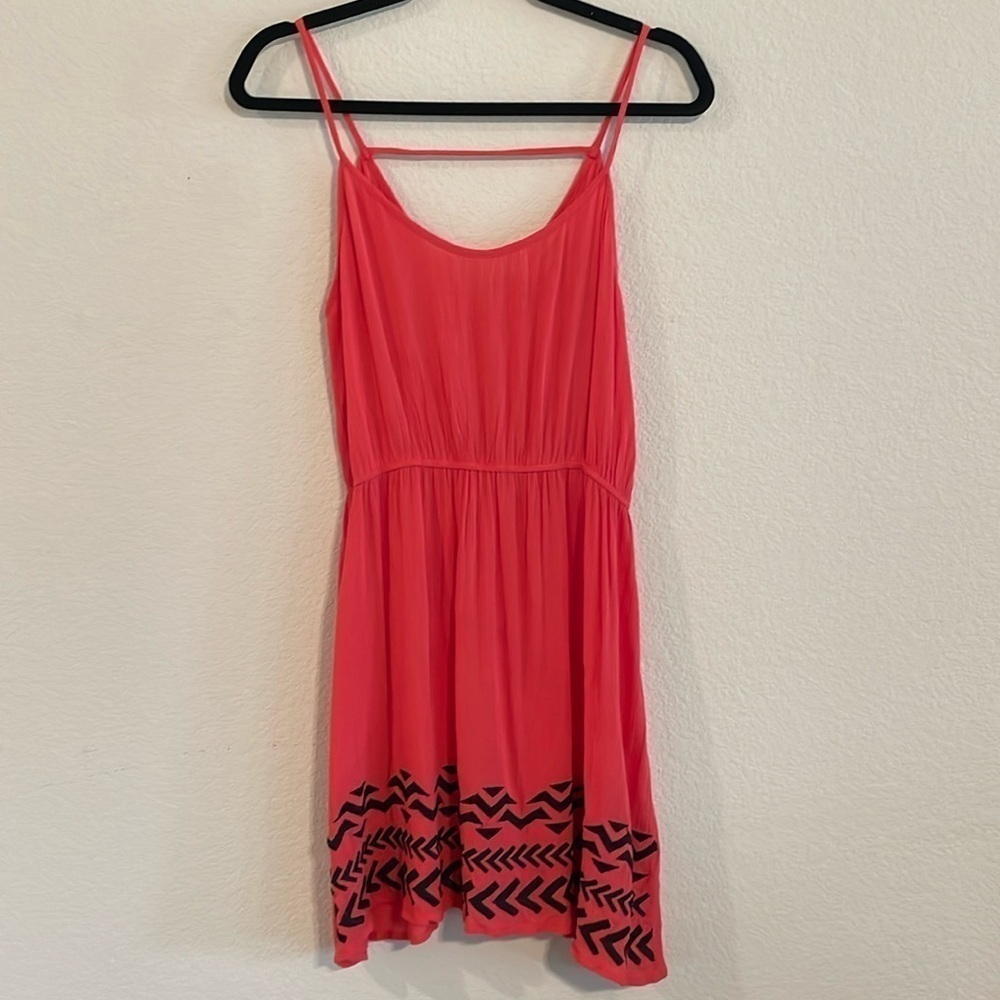 Umgee Women’s Mini Dress Small Pink Gauze Cotton Blend Embroidered Bohemian